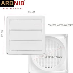 Ardnib 6 inch Square Chimney Pipe Cowl/Ventilation Cap/Grill Jali/ Air Vent Cover For Anti Birds/Snake, Hose Pipe  (100 cm)