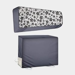 storeup Air Conditioner INDOOR AND OUTDOOR Cover  (Width: 117 cm, Blue)